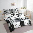 thumbnail image 3 of jejeloiu Let It Snow Twin Bedding Sets 7-Piece,Merry Christmas Bedding Comforter Set,Black White Plaid Sheet Sets For Boy Kids,Microfiber Bedroom Decor Reversible, 3 of 8