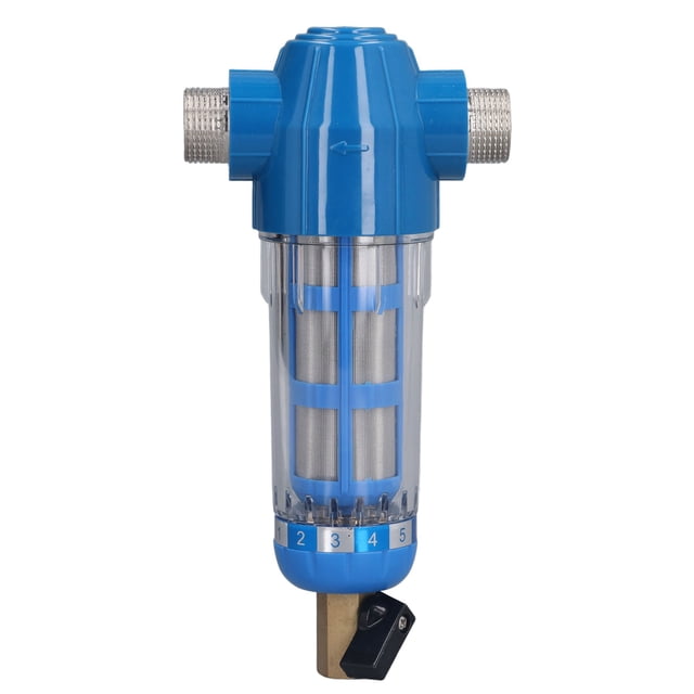 Water Purification Filter, Detachable Leakproof G3/4 External Thread Backwash Water Filter for Farm for Home