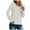White, variant on Herrnalise Women's Knitted Crop Tops Round- Neck Recreational Pullover Knitting Sweater Long Sleeve Tops Pullover Jumper Sweaters