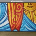 thumbnail image 6 of Ambesonne Ride the Wave Place Mats Set of 4, Ocean Wave Sun, Standard Size, Vermilion Yellow Blue, 6 of 6