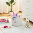 thumbnail image 2 of Your Zone Kids Unicorn Cotton Rope Round Storage Bin, 12 in x 12 in x 10 in, 2 of 13