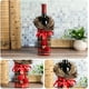 thumbnail image 2 of 6 Piezas Suéter Navideño Fundas para Botellas de Vino Ropa para Botellas de Vino a Cuadros Vestido de Lino para Botellas de Vino con Cuello de Piel Sintética y Diseño de Abrigo con Botones Bolsas para Botellas de Vino para Decoraciones de Fiesta de Navidad (Rojo + Gris) Rojo Verde RV011031-01355SDJ, 2 of 5