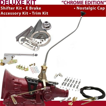 American Shifter PG Shifter Kit Chrome 23 in. Swan E Brake Cable Clamp Clevis Trim Kit for DF180