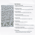 thumbnail image 7 of Fabdivine- Handmade Block Print Cotton Throw Blanket – Keri Jaal Print, 90"X54", 7 of 7