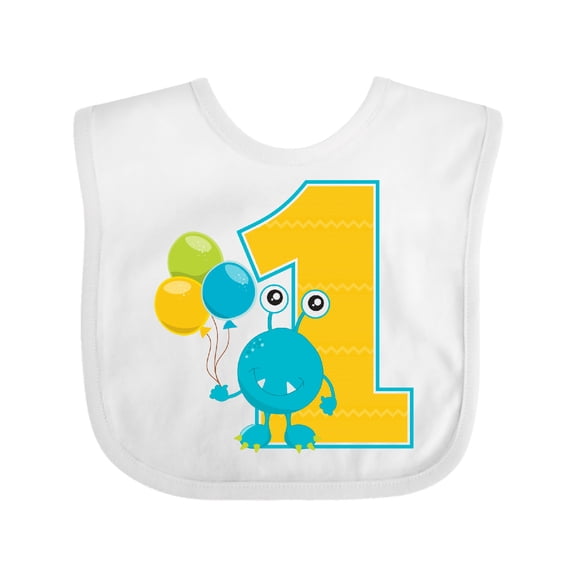 Inktastic First Birthday Monster Boys or Girls Baby Bib