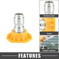 thumbnail image 3 of Unique Bargains 5 Pcs High Pressure Washer Spray Nozzle Tips Multiple Degrees  Pressure Washer Tips Stainless Steel, 3 of 8