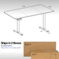 thumbnail image 4 of VIVO Manual 71” x 30” Stand Up Desk, Rustic Vintage Brown Table Top, Black Frame, 4 of 9