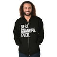 thumbnail image 3 of Best Grandpa Ever Grandfather Poppop Zip Hoodie Sweatshirt Men Brisco Brands L, 3 of 6