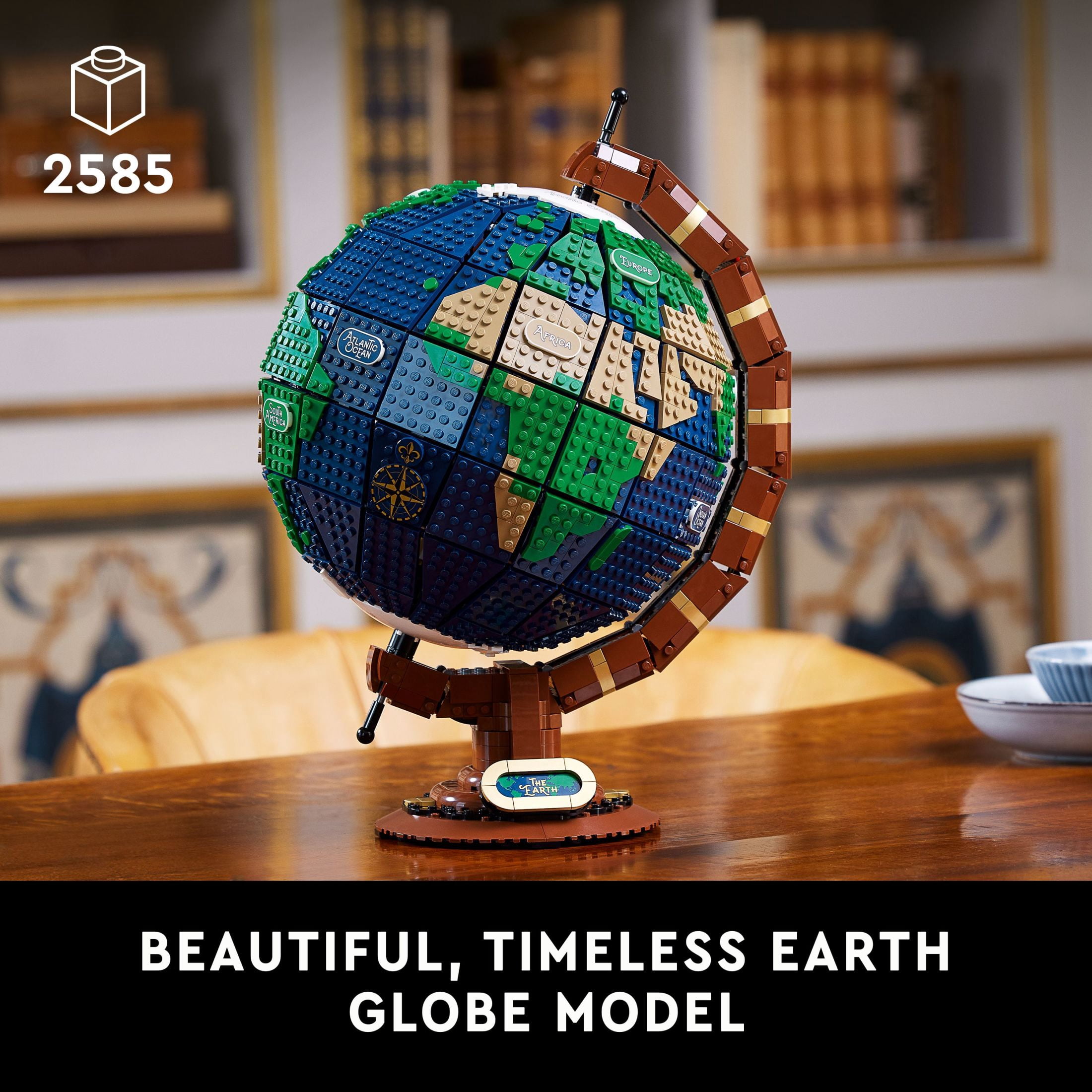 LEGO Ideas The Globe  Building Set, Build and Display Model for Adults (2,585 Pieces), High School Graduation Gift Idea, 21332