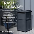 thumbnail image 2 of Suncast Trash Hideaway Refuse Container, Outdoor Resin Bin, Cyberspace, 2 of 8