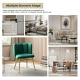 thumbnail image 7 of Velvet Dining Side Chair, Tina's Home Upholstered Accent Chair Metal Legs Living Room Bedroom,Green, 7 of 7