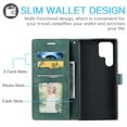 thumbnail image 5 of Dteck Wallet Pocket Flip for Samsung S23 Ultra Case, Shockproof Folio Kickstand Card Slot Magnetic PU Leather Slim Protection Cover,Green, 5 of 9