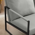 thumbnail image 6 of DeeHome Lounge, living room, office or the reception area PVC leather accent arm chair with Extra thick padded backrest and seat cushion sofa chairs,Non-slip adsorption feet,sturdy metal frame,Gray, 6 of 8