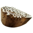 thumbnail image 2 of Hand Carved Wooden Block Floral Design Stamp Textile Printing On Fabric India, 2 of 3
