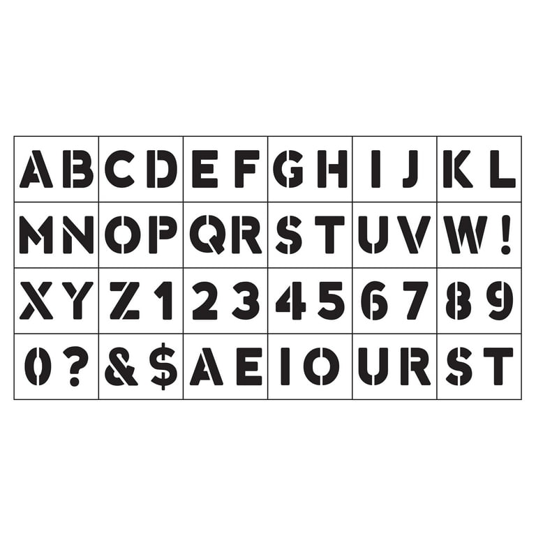 Hello Hobby 2 hello-hobby-2-letter-number-solid-print-stencil-48-pieces-synthetic-walmart-com