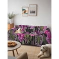 thumbnail image 6 of Spring Floral Couch Cover for Dogs, Pink Purple Lily Dandelion Leaves Botanical Washable Sofa Covers Slipcover for Pets Dogs Futon Cover, Couch Recliner Covers, Oversized Chair Slipcover 71"x91", 6 of 9