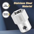 thumbnail image 3 of Stainless Steel Headwind Trailer Jack Crank Handle Cordless Drill Adapter, 3 of 5