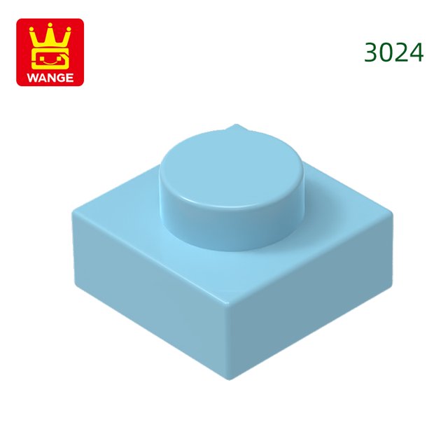 588Pcs/Lot 3024 1x1 Short 1-Hole Building Blocks Classic Base Parts Compatible with Bricks Children Toys Assembly Gift Box 34.Medium Blue about 588pcs