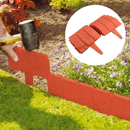 10 Pack Decorative Garden Edging Border No Dig Plastic Landscape Lawn And Fence Orange Canada 10 Pack Decorative Garden Edging Border, Decorative Plastic Garden Border Edging