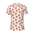 thumbnail image 5 of Wukai Hand Drawn Strawberry Print Men's Short-Sleeved Mesh T-Shirt,Quick-Dry Short Sleeve Workout T-Shirt-Small, 5 of 8