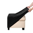 thumbnail image 4 of CHOK 2024 Lapalife Stretch Ottoman Covers Square Ottoman Slipcovers Footstool Cover (L  Gray), 4 of 6