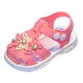 thumbnail image 6 of WNVMWI Toddler Girl Closed Toe Sandals Summer Kids Soft Soled Walking Shoes with Ankle Strap Girls Non-Slip Sandal Hot Pink Size 5, 6 of 6