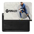 thumbnail image 1 of FIFA Porta Pasaporte y Cartera de Viaje Premium de Cuero PU, Funda de Pasaporte Bloqueo RFID con Ranuras para Tarjetas de Crédito, Estuche para Libro de Pasaporte para Familia 10cm × 15cm, 1 of 6