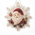 thumbnail image 2 of Christmas Pearl Suncatcher Kit Diy Assembled Ornament 1Pc- Acrylic Snowflake Shape Board With Metal Chain And Dimensional Pearls For Holiday Window Display, 2 of 6
