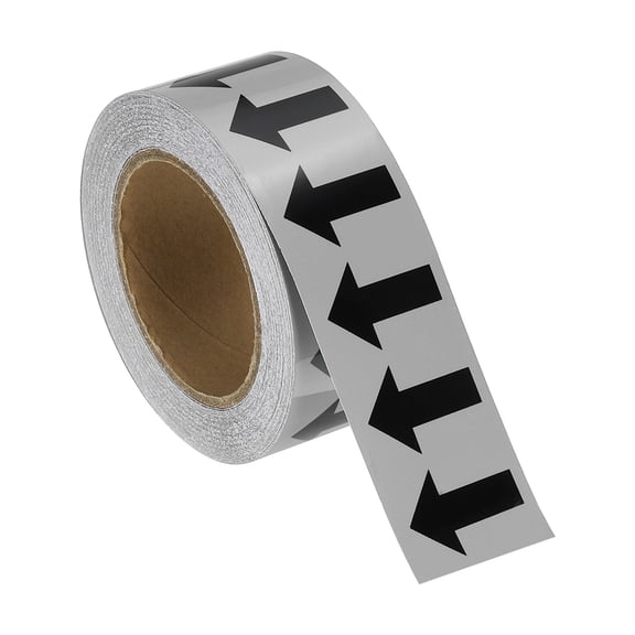 Uxcell Directional Pipe Flow Arrow Adhesive Tape 2"x65' Pipe Identification Marking Labels Black/Gray