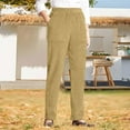 thumbnail image 2 of XDIAHBPL Casual Pants For Women Womens Pants Fashion Solid Color Elastic Waist Straight, 2 of 5