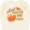 thumbnail image 4 of Inktastic Cutest Pumpkin in the Patch with Orange Heart Boys or Girls Long Sleeve Baby Bodysuit, 4 of 5
