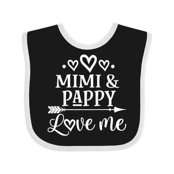 Inktastic Mimi and Pappy Love Me Boys or Girls Baby Bib