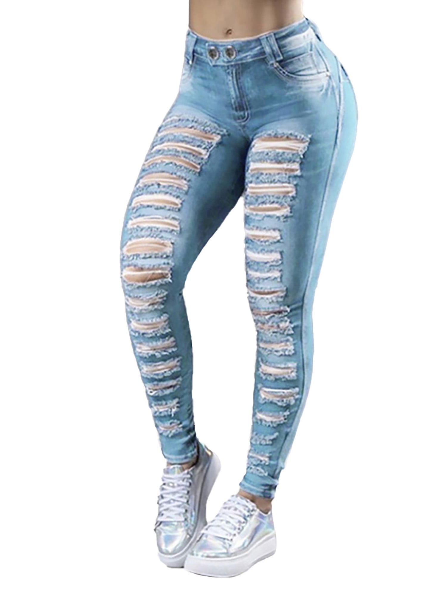 Uerlsty Women's Extreme Jeans High Waist Skinny Pants - Walmart.com
