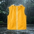 thumbnail image 4 of FRSASU Girl's Sleeveless Hooded Vest, Waterproof Wind‑Resistant Zip‑Up Gilet Casual Adjustable Drawstring Hem Waistcoat Yellow, 4 of 9
