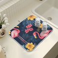 thumbnail image 4 of Yayeee Drying Mat for Kitchen Counter Dishes Microfiber Coffee Decorative Pad, Red Floral Flamingo, 4 of 9