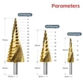 thumbnail image 5 of Step Drill Bit Set, 3Pcs Titanium Step Drill Bits, Metric B, 5 of 5