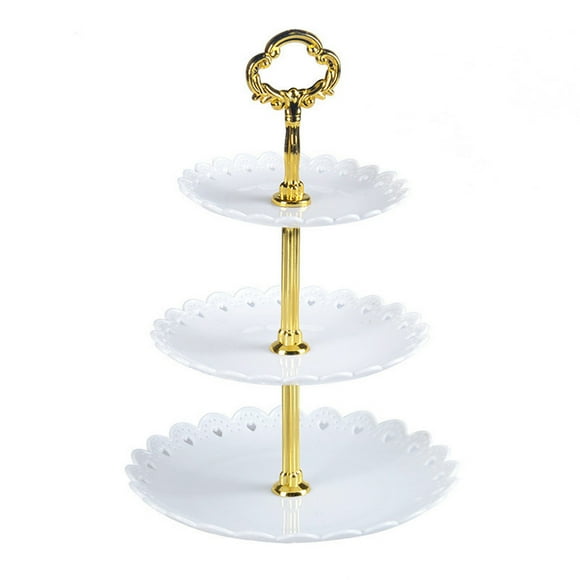 Clearance Savings Hot6sl Home Storage Organiser,Kitchen Goodies,3-Tier Cupcake Stand Cake Dessert Wedding Event Party Display Tower round