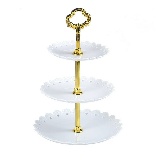 Amzcrzy Kitchen Appliances 3-Tier Cupcake Stand Cake Dessert Wedding Event Party Display Tower Round Baking Tool Kitchen Utensils Set Kitchen Gadgets Kitchen Essentials