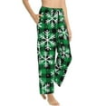 thumbnail image 2 of Uemuo Christmas Pattern At Buffalo Plaid Pattern Women's Wide Leg Palazzo Lounge Pants with Pockets Light Weight Loose Comfy Casual Pajama Pants-XX-Large, 2 of 9