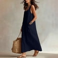 thumbnail image 4 of zbxnLI Summer Sleeveless Dress for Women Casual Maxi Tank Dresses with Pockets Casual Vacation Tanks Sundress, 4 of 7