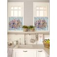 thumbnail image 5 of Watercolor Daisy 2 Panel Kitchen Curtains for Small Windows, Rustic Spring Botanical Flowers Floral Bathroom Tier Curtain, Short Window Treatment for Bedroom/Living Room 55"x36", 5 of 6