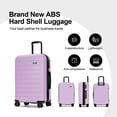 thumbnail image 4 of GinzaTravel 3 Piece Hradside Expandable  Luggage Sets,ABS Hard Shell Suitcase with Wheels,Lilac purple, 4 of 11