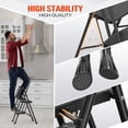thumbnail image 5 of LUISLADDERS 2 Step Ladder with Handrails, Folding Step Stool with Widened Anti-Slip Pedal, 500lbs Lightweight Step Ladder 2 Step Folding, Multi-use for Home Kitchen Pantry Office, Black, 5 of 16