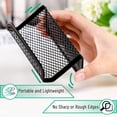 thumbnail image 4 of Mesh Business Card Holder for Desk, Black Metal Stand, 3 Pack Sturdy Display for Office, 4 of 8