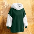 thumbnail image 5 of Qzwdhjm Ribbed Hoodies for Women Fuzzy Xmas Hooded Sweatshirt Long Sleeve Cozy Casual Winter Santa Hoodie with Pocket, 5 of 9
