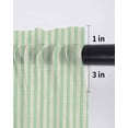 thumbnail image 6 of Sage Green Striped Tier Curtains 36 Inch Length,Sheer Curtains for Bedroom Living Room Window Modern Simple Farmhouse Beige Rod Pocket Drapes Kitchen Curtains Small Half Window 27.5"x36" 2 Panels, 6 of 6