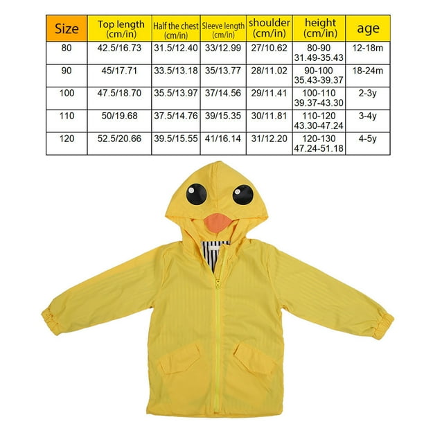 Kids Summer Coat Baby Boy Girl Duck Waterproof Raincoat Cute Cartoon Hoodie Zipper Breathable And Comfortable Coat Outfit Walmart