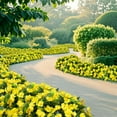 thumbnail image 5 of 5 Pcs Artificial Flowers for Outdoors Silk Impatiens Flowers Bouquet Decorations Fake Faux Plants UV Resistant for Spring Summer Garden Porch Patio Window Box Balcony Planters Home Decor,Yellow, 5 of 8
