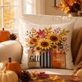 thumbnail image 2 of AuroraX Fall Pumpkin Pillow Covers Indoor Outdoor Throw Pillowcases Autumn Rustic Cozy Farmhouse Thanksgiving Fall Decor Yellow, 2 of 7