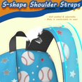 thumbnail image 5 of Baseballs and Stars Light Blue Pattern 17" School Backpacks for Teens,Waterproof Oxford Fabric,S-Shape Padded Straps for School,Travel,Hiking,Camping, 5 of 6